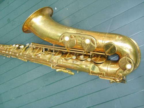 Condor, vintage, German, tenor saxophone, Dörfler & Jörka, stencil, 