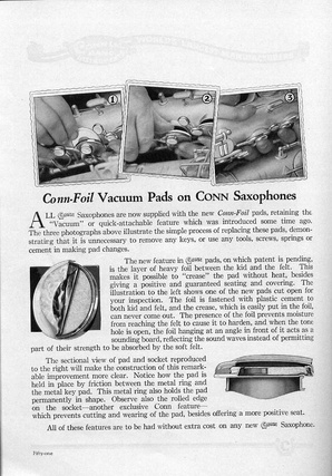 1922 Conn-Foil Vacuum Pads