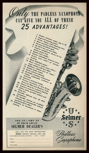 1941 Selmer Padless Ad