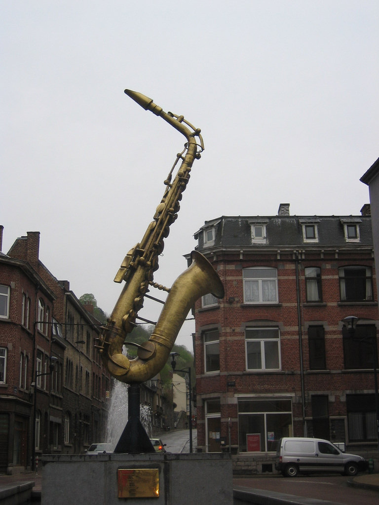 Saxophone Statue Honouring Adolphe Sax