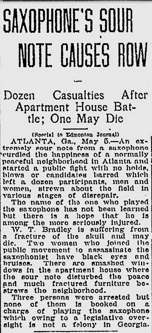 Saxophone Bashing Taken To A Whole New Level