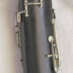 octavin, antique, woodwind, German-made, wooden instrument, clarinet mouthpiece, silver bell