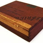 vintage reed box, wooden, Rico, tenor saxophone reed box