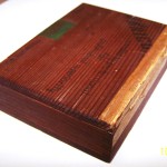 vintage reed box, wooden, Rico, tenor saxophone reed box