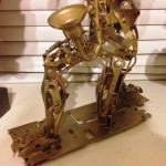 metal sculpture, saxophone collectible, Mauricio Matta, reclaimed metal,