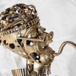 metal sculpture, saxophone collectible, Mauricio Matta, reclaimed metal,