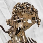 metal sculpture, saxophone collectible, Mauricio Matta, reclaimed metal,