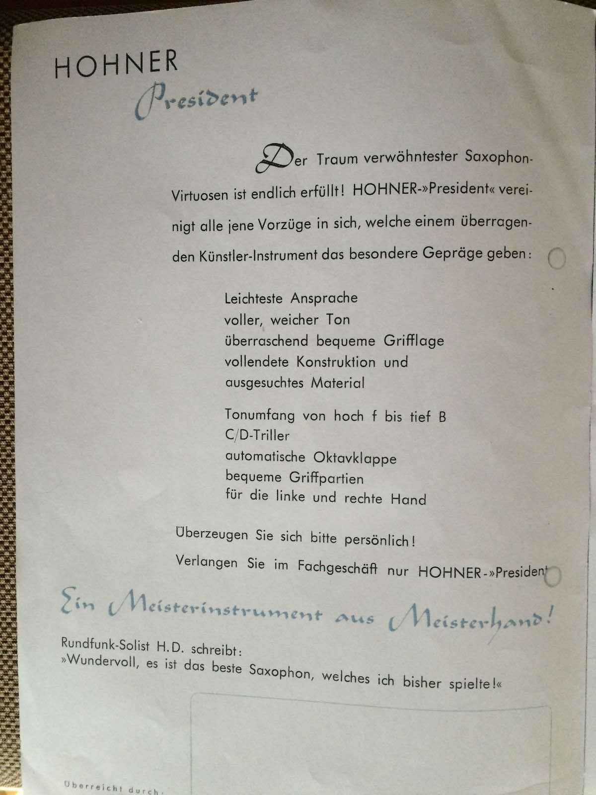 Brochure Alto Description The Bassic Sax Blog