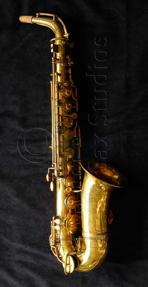 antique saxophone, saxophone keyed to low B, Boosey & Co. alto saxophone