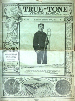 1909 Buescher True-Tone Magazine - Vol. VII  No. 6 - July 
