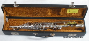 Bb Soprano (straight) - sn 217704 - 1929 - Silver Plate - saxofonservis.eu