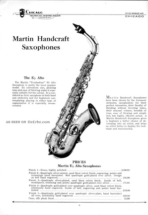 saxophon  saxofon historische zusammenstellung aus alten katalogen auf cd rom 5 lgw-Martin