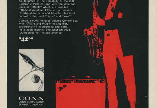 1965 Conn R&B Pickup Ad (110 بازدید ها) 1965 Conn R&B Pickup Ad