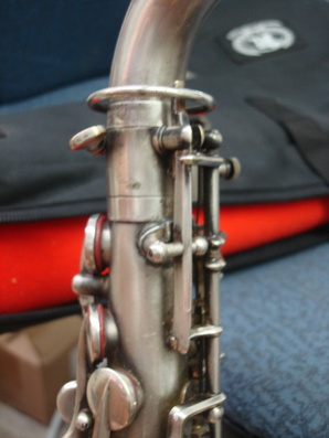 floating lever   octave mechanism left angled view