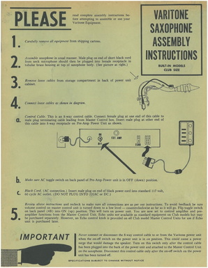 varitone assembly instructions for saxophone