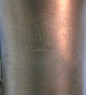 bell engraving in close up