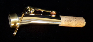 solid silver curved soprano neck side view