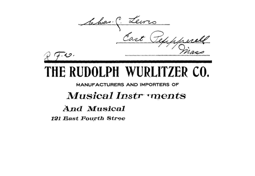 1910 Rudolph Wurlitzer - display this album 1910 Rudolph Wurlitzer