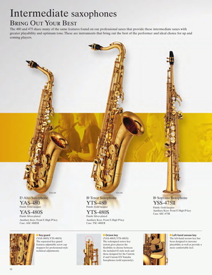 Yamaha Saxophones Catalog (2018)
