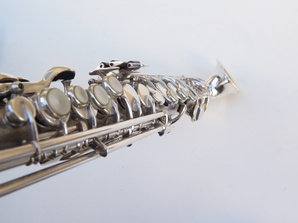 saxophone-soprano-King-Saxello-argenté-sablé-plaqué-or-9