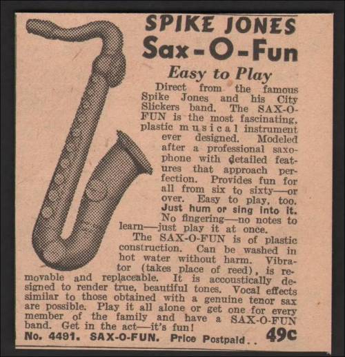 Spike Jones Sax-O-Fun circa 1940s